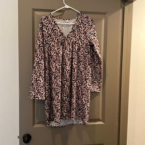 Baby doll leopard dress